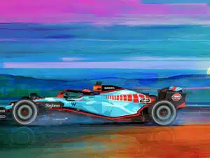 2023 Williams F1 Special Gulf Livery Print - Alan Greene